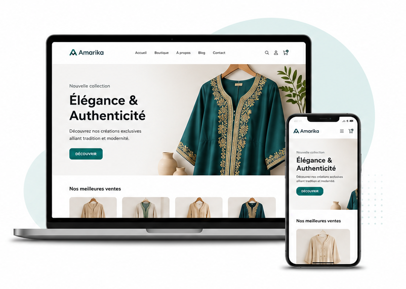 réation boutique e-commerce par amarika